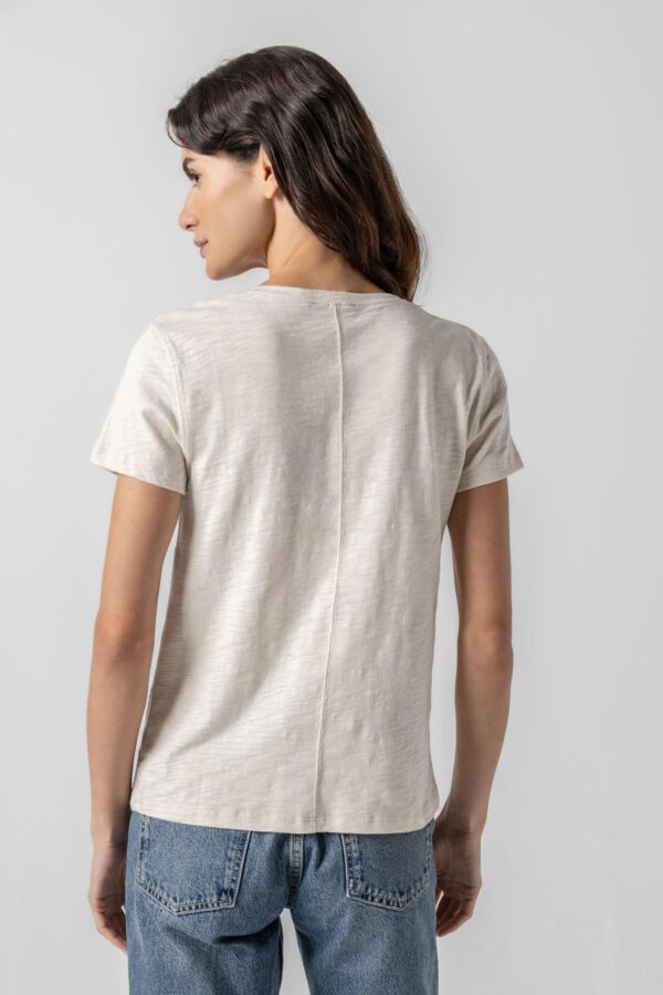 Short Sleeve Back Seam V-Neck - Image 11