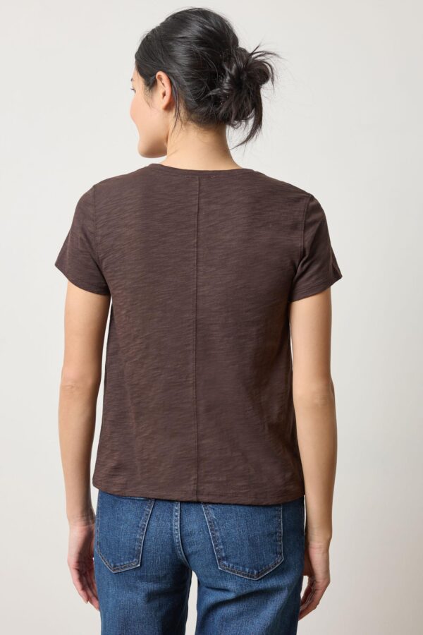 Short Sleeve Back Seam V-Neck - Image 9