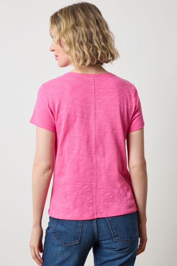 Short Sleeve Back Seam V-Neck - Image 20