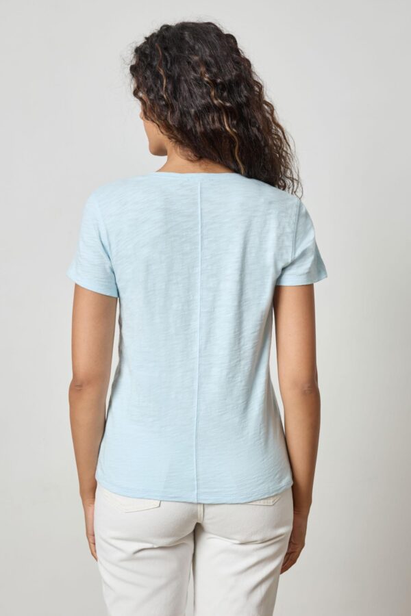 Short Sleeve Back Seam V-Neck - Image 7