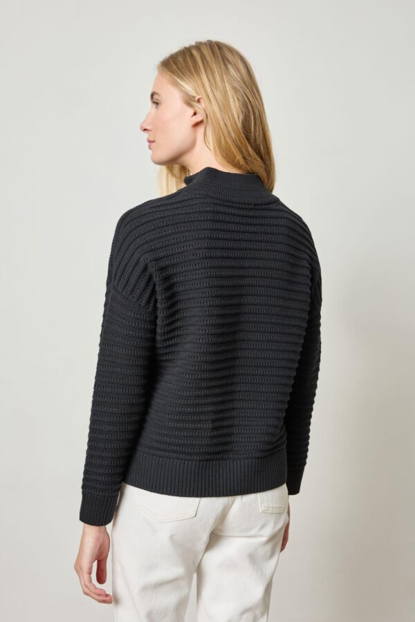 Pointelle Half-Zip Sweater - Image 3