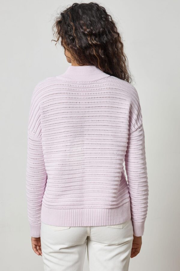 Pointelle Half-Zip Sweater - Image 5