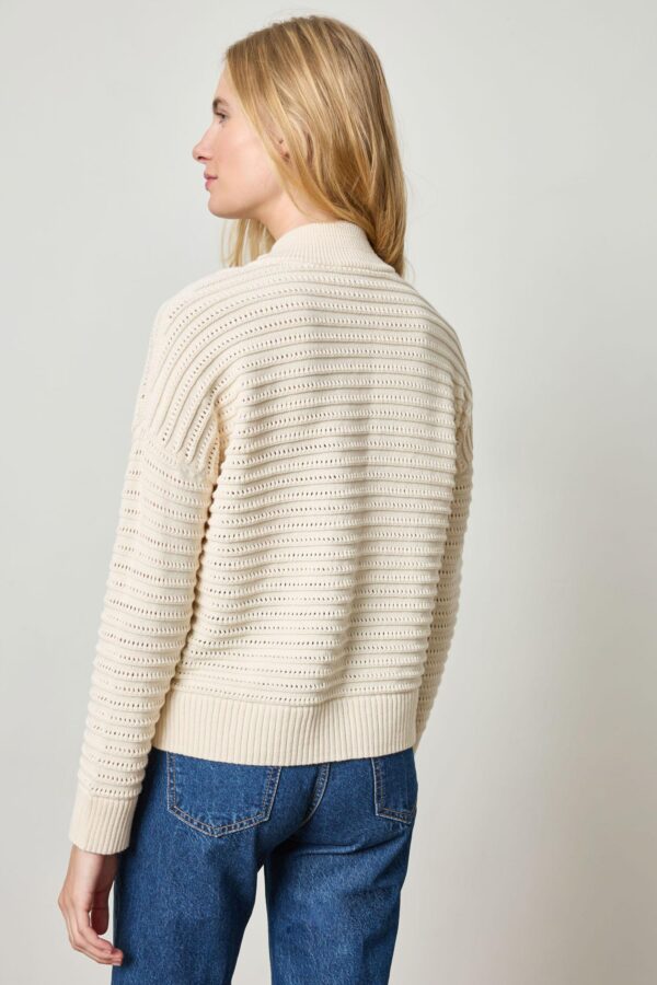 Pointelle Half-Zip Sweater - Image 7