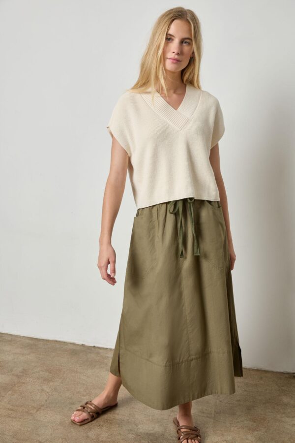 Wide Trim V-Neck Sweater - Image 8