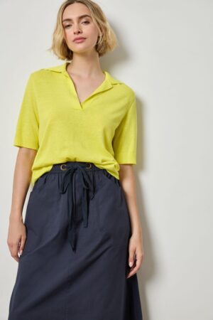 Elbow Sleeve Polo Sweater