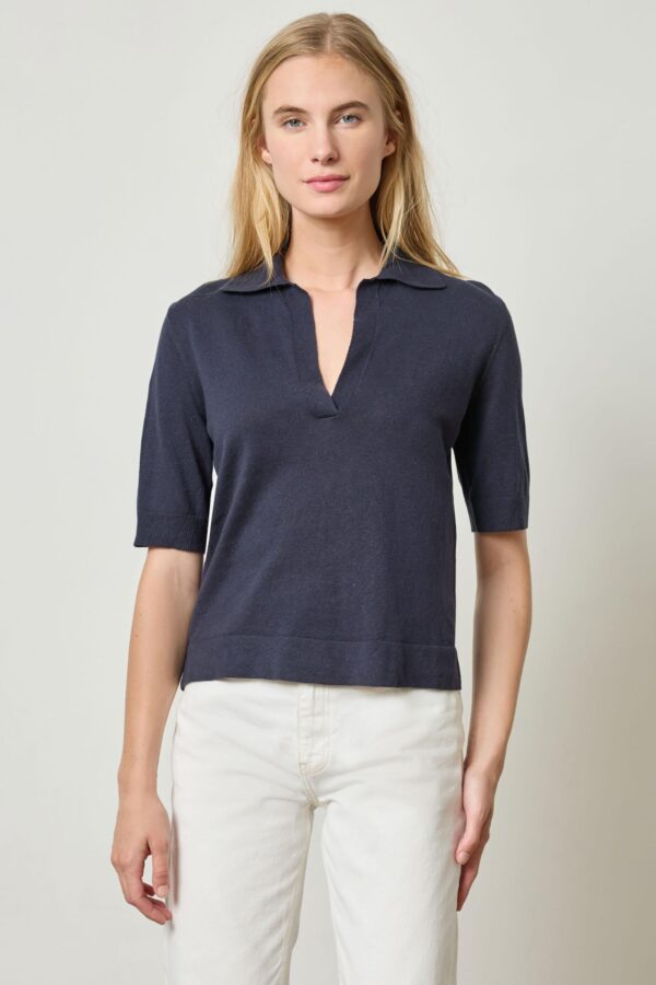 Elbow Sleeve Polo Sweater - Image 8