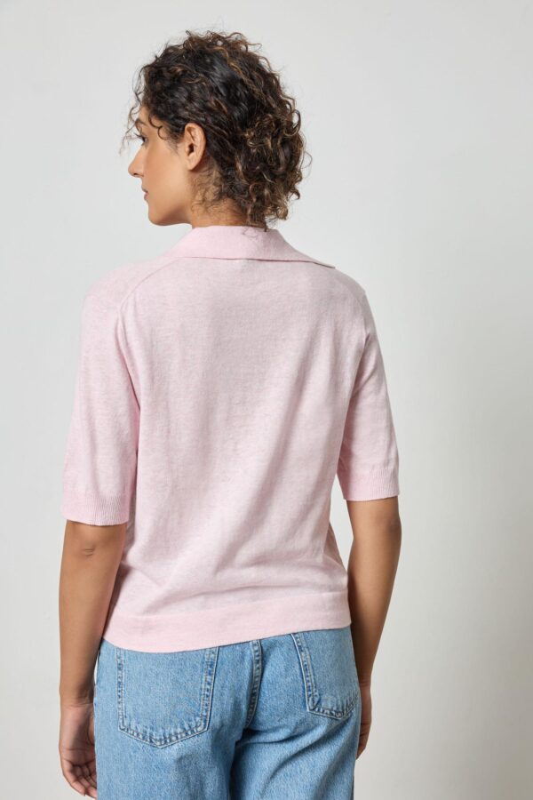 Elbow Sleeve Polo Sweater - Image 11