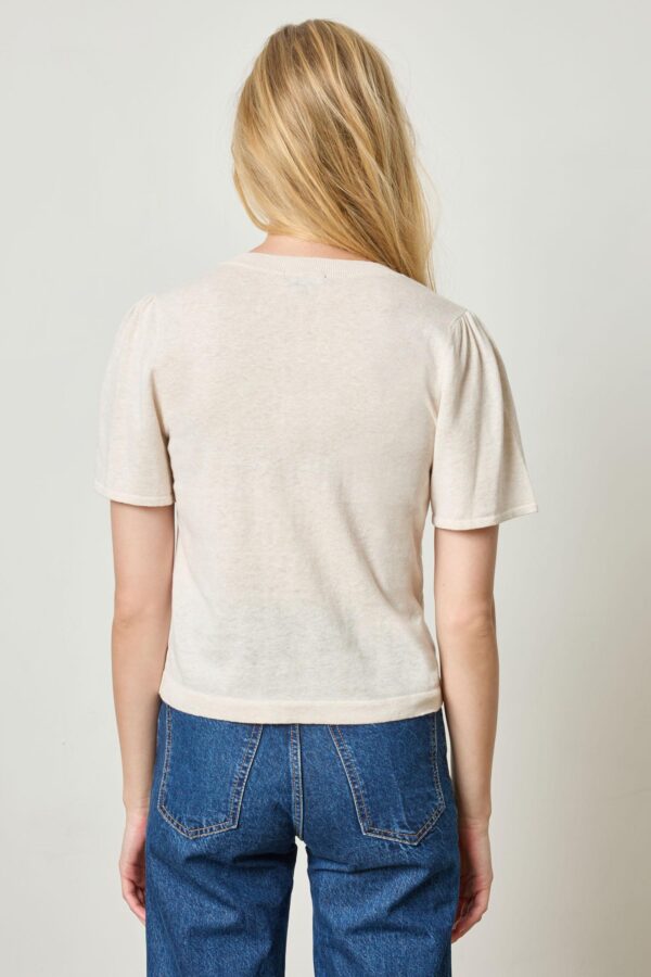 Short Sleeve V-Neck Sweater - Image 6