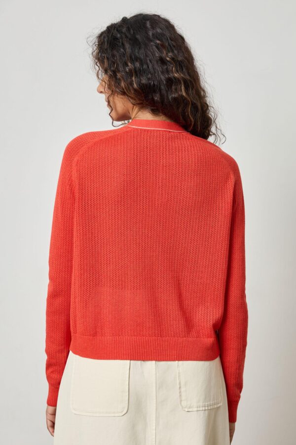 Saddle Sleeve V-Neck Cardigan - Image 5