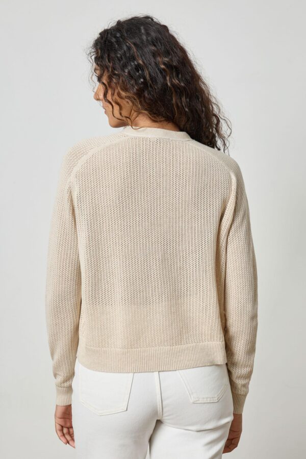 Saddle Sleeve V-Neck Cardigan - Image 10