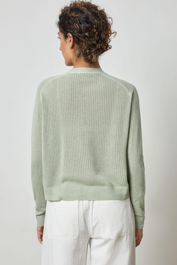 Saddle Sleeve V-Neck Cardigan - Image 2