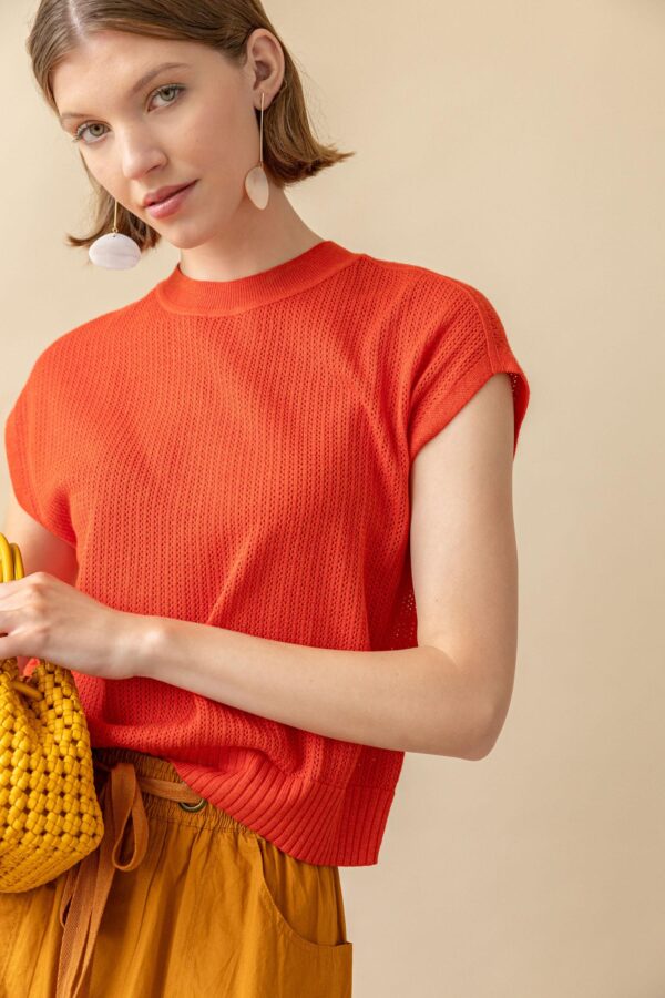 Short Sleeve Crewneck Sweater - Image 5