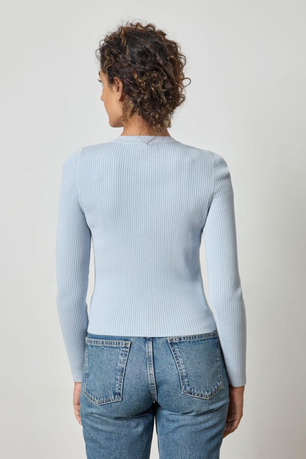 Cropped Ribbed Cardigan - Image 2