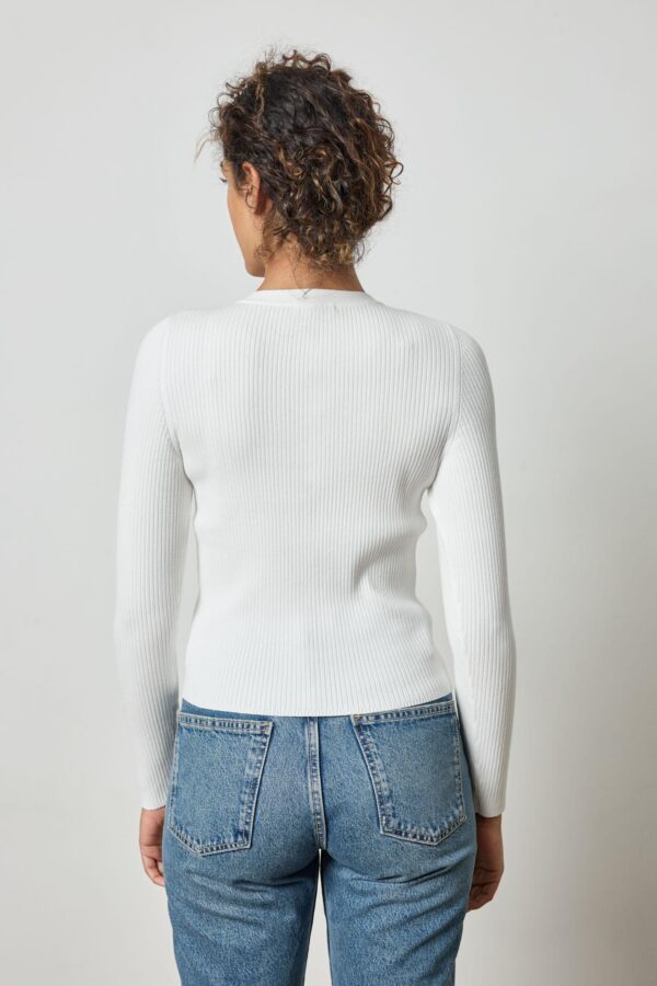 Cropped Ribbed Cardigan - Image 6