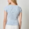 Cap Sleeve Scallop Neck Sweater - Image 2