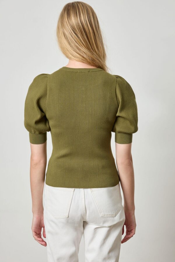 Elbow Sleeve Henley Sweater - Image 10