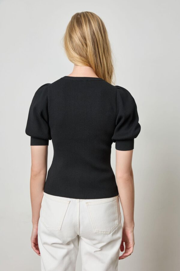 Elbow Sleeve Henley Sweater - Image 3