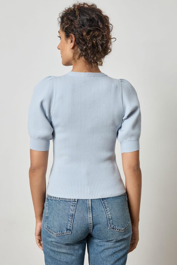 Elbow Sleeve Henley Sweater - Image 5