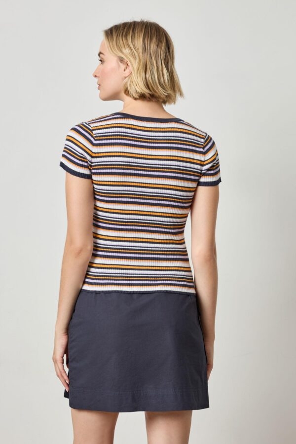 Striped Short Sleeve Henley - Image 4