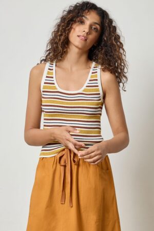 Striped Scoop Neck Tank