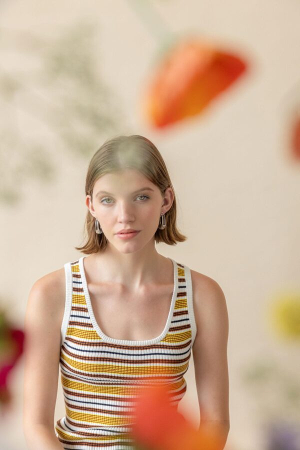 Striped Scoop Neck Tank - Image 3