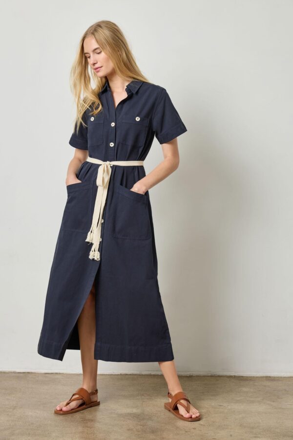 Short Sleeve Maxi Shirt Dress - Image 5