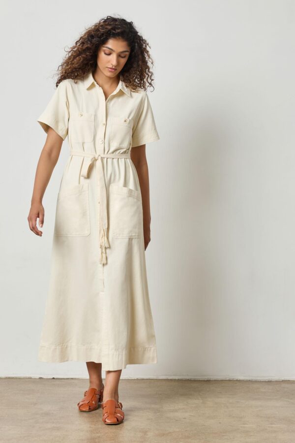 Short Sleeve Maxi Shirt Dress - Image 11