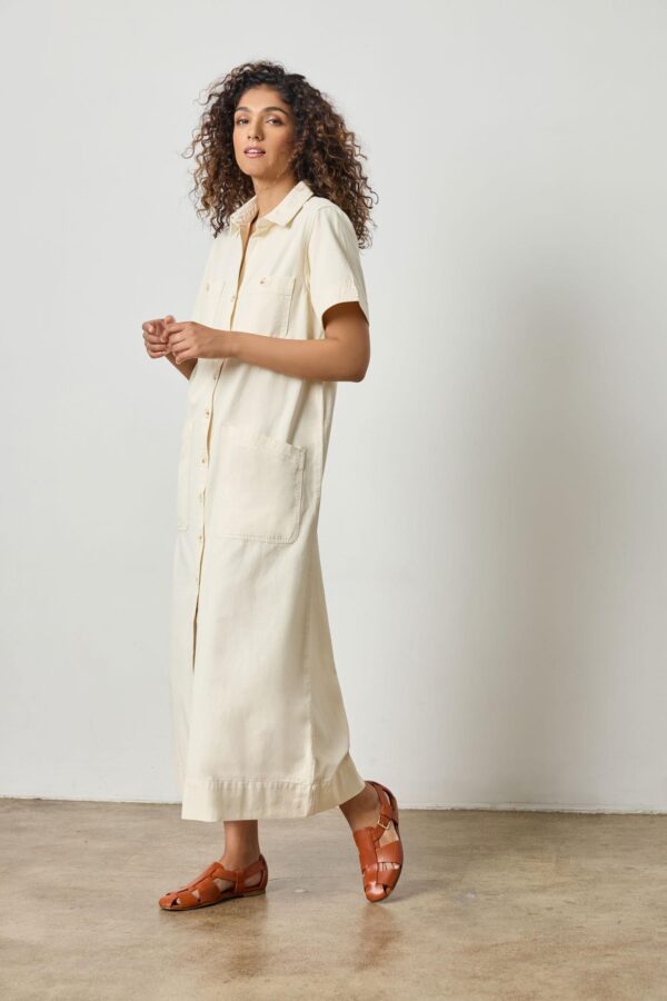 Short Sleeve Maxi Shirt Dress - Image 9
