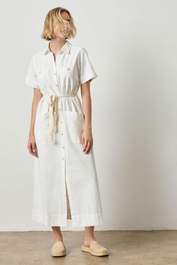 Short Sleeve Maxi Shirt Dress - Image 2