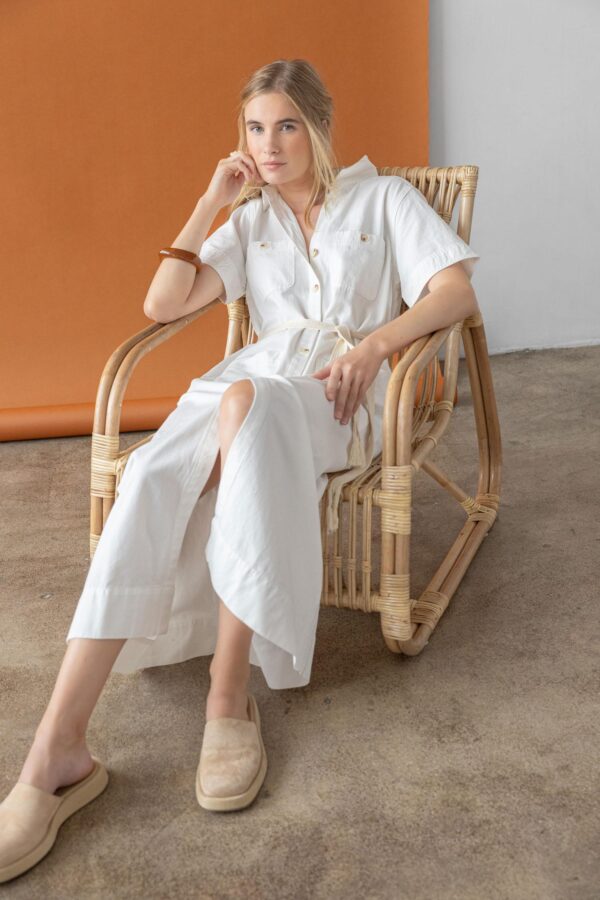 Short Sleeve Maxi Shirt Dress - Image 6