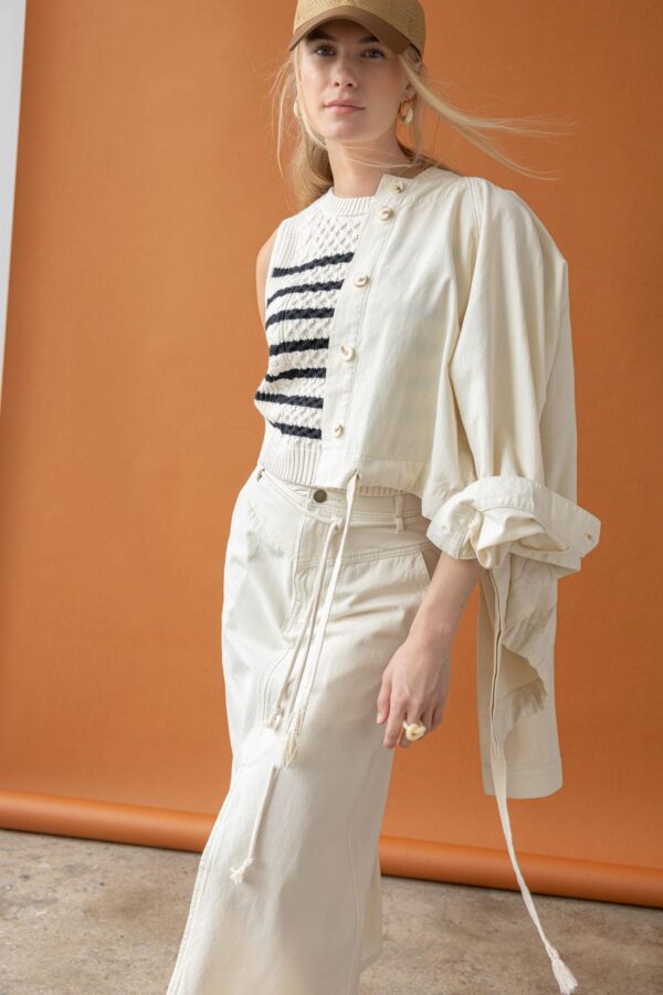 Yoke Waist Maxi Skirt - Image 4