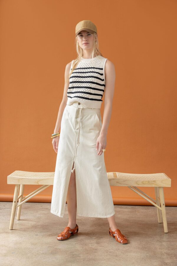 Yoke Waist Maxi Skirt - Image 3
