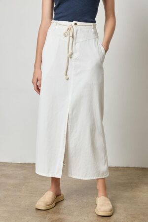 Yoke Waist Maxi Skirt
