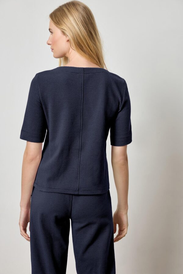 Zippered Elbow Sleeve Crewneck - Image 4