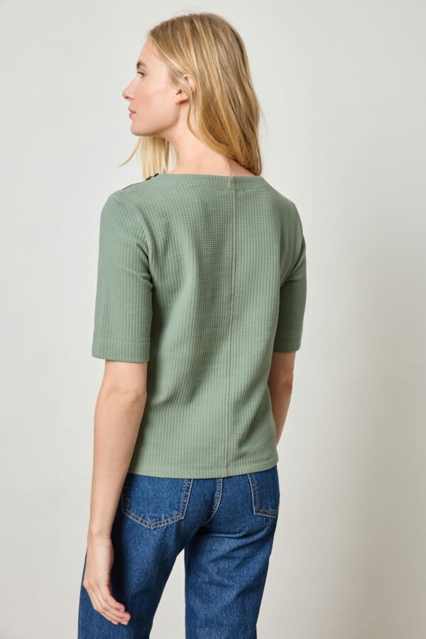 Zippered Elbow Sleeve Crewneck - Image 7