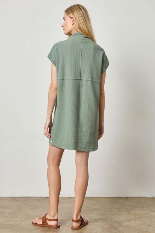 Roll Sleeve Seamed Dress - Image 3