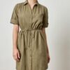 Shirred Sleeve Shirt Dress - Image 13