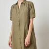 Shirred Sleeve Shirt Dress - Image 12