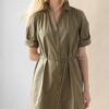 Shirred Sleeve Shirt Dress - Image 10