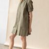 Shirred Sleeve Shirt Dress - Image 11
