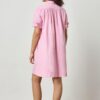 Shirred Sleeve Shirt Dress - Image 2