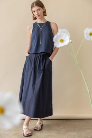 Long Poplin Skirt