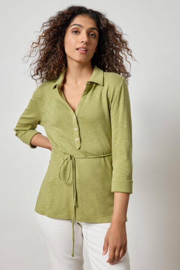 3/4 Sleeve Collared Top - Image 6