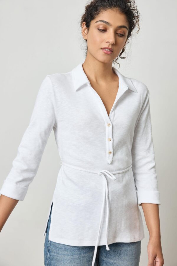 3/4 Sleeve Collared Top - Image 8