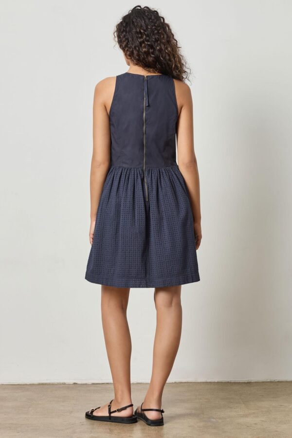 Eyelet High Neck Mini Dress - Image 4