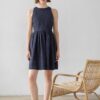 Eyelet High Neck Mini Dress - Image 5