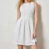 Eyelet High Neck Mini Dress - Image 7