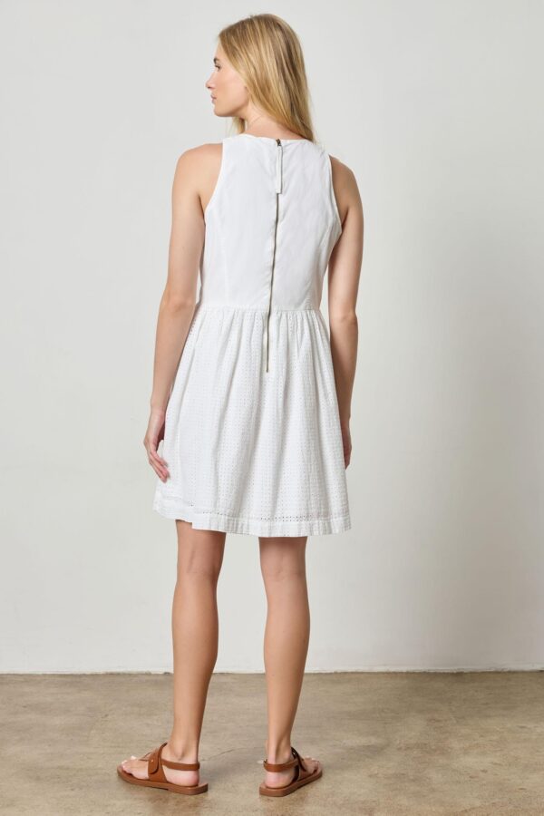 Eyelet High Neck Mini Dress - Image 8