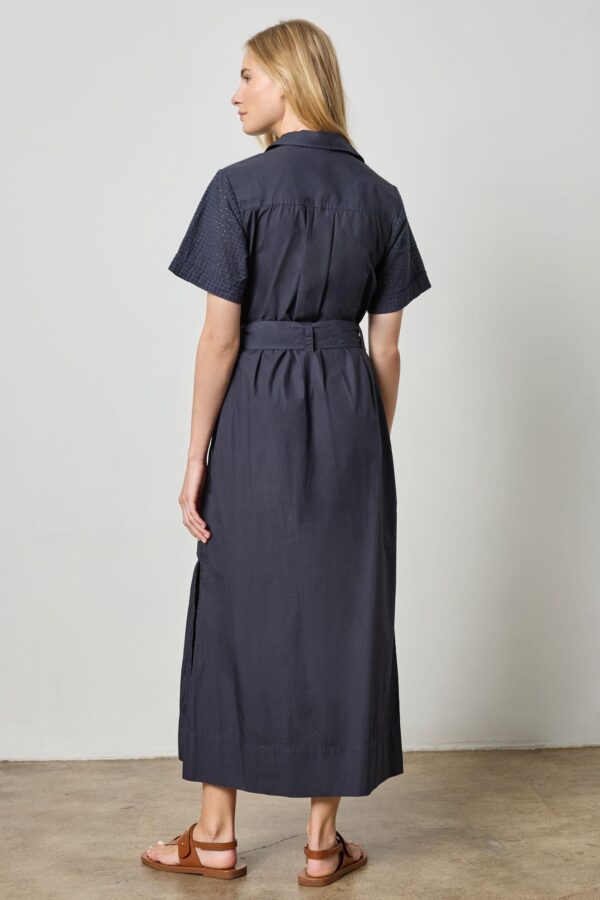 Eyelet Trim Maxi Shirt Dress - Image 2