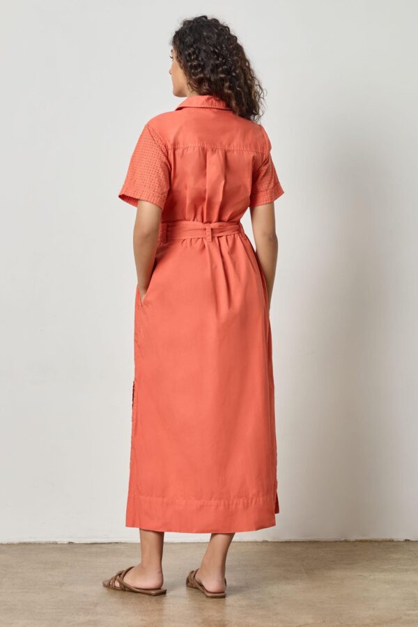 Eyelet Trim Maxi Shirt Dress - Image 10